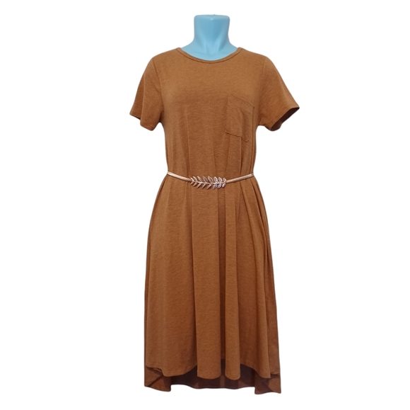 LuLaRoe Dresses & Skirts - LuLaRoe Carly Perfect Fall Dress Tan Size Small